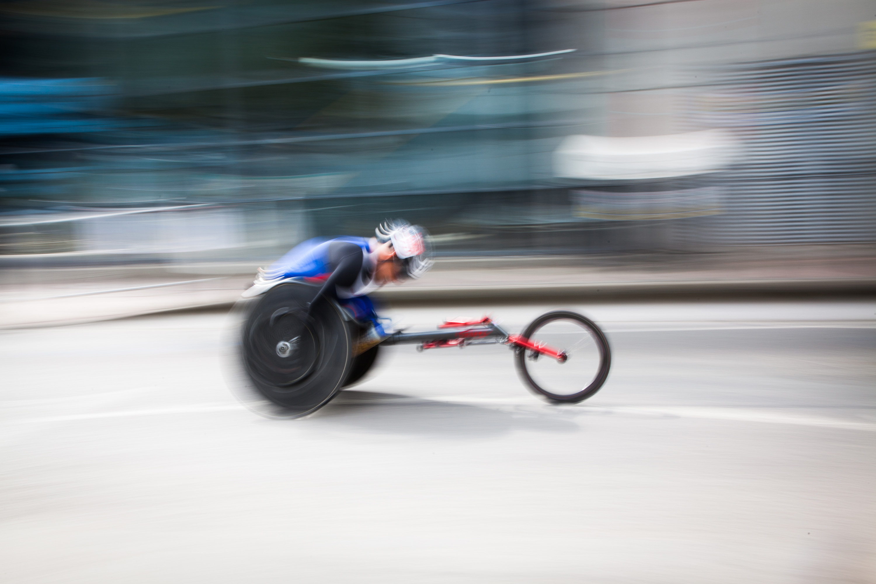 wheel chair user racing